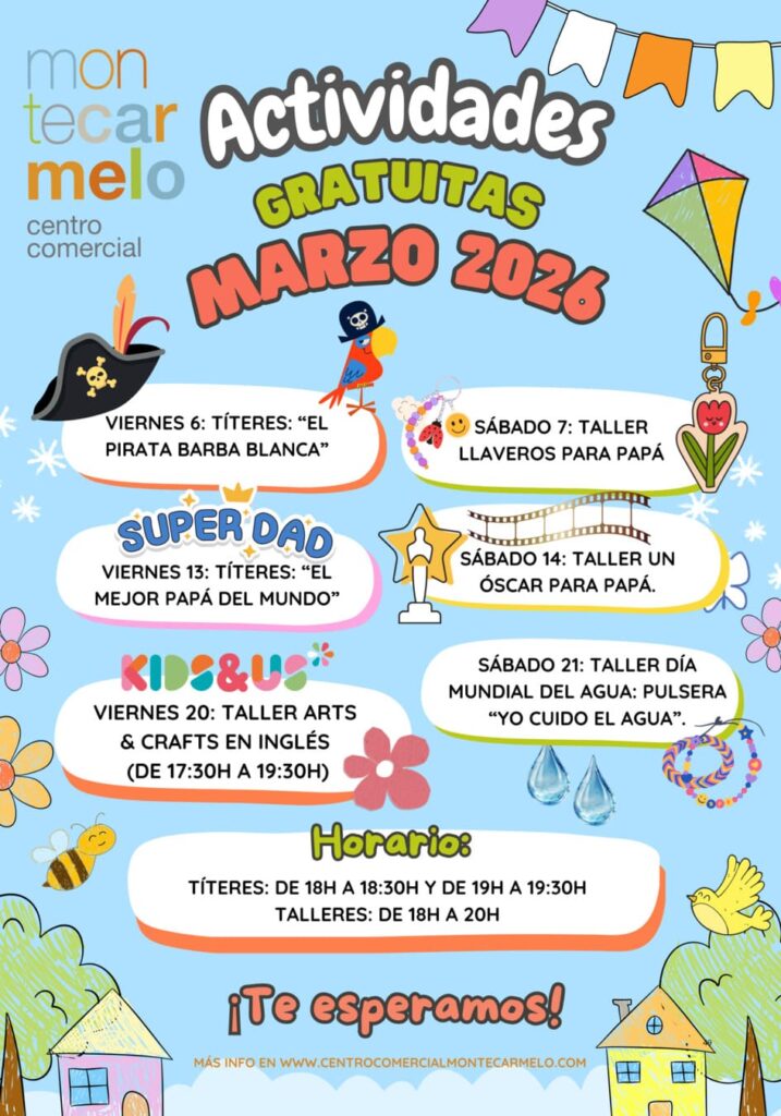 ACTIVIDADES GRATUITAS MARZO 2026